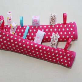 Protector para barra de seguridad ,estrellas sobre fondo pink