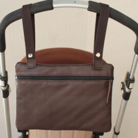 Bolso para carritos de Bebés  de cuero