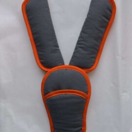Cubre cinturones con almohadilla ,tela de color gris/naranja