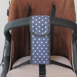 Correa de entrepierna para carrito de bebé, Estrellas de color gris