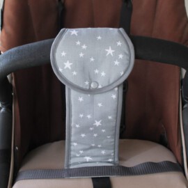Correa de entrepierna para carrito de bebé, Estrellitos de color gris