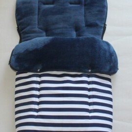 Saco para silla de paseo "ABC Design" , tela de rayas de color azul marino /blanco