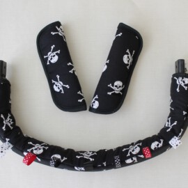 Funda para la barra + cubrecinturones,Tela de calaveras