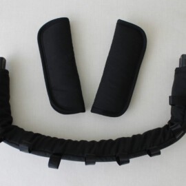 Funda para la barra + cubrecinturones, negro liso