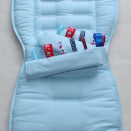 Conjunto a juego para  "Joie", azul liso