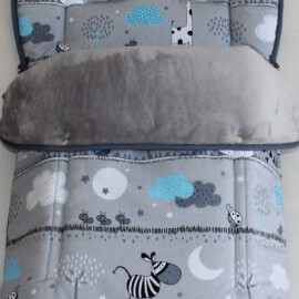 Saco para silla de paseo"Britax" , dibujos de animales de color gris