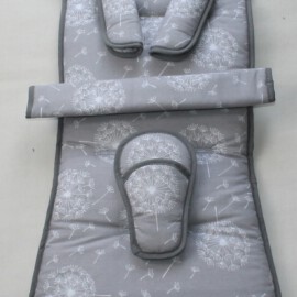 Conjunto a juego para  "TFK" , estampada con dientes de leon/forro polar gris