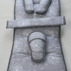 Conjunto a juego para  "TFK" , estampada con dientes de leon/forro polar gris
