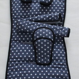 Conjunto a juego para  "Britax", estrellas sobre azul marino
