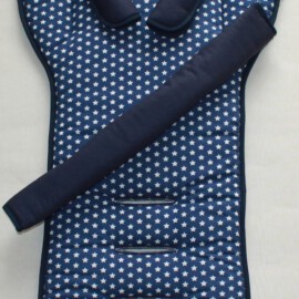 Conjunto a juego para  "Emmaljunga" , estrellas sobre fondo azul marino