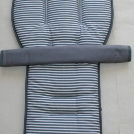 Conjunto a juego para  "Bugaboo",   rayas de color gris /blanco