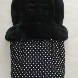 Saco para silla de paseo"Britax" , Tela color negro con lunares