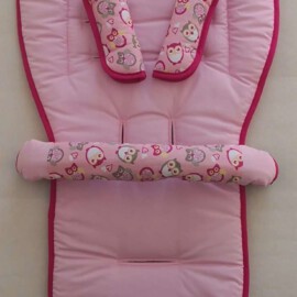 Conjunto a juego para  " Quinny ", Zig Zag ” ,con dibujos de búhos