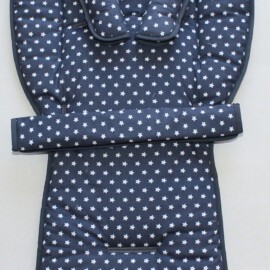 Conjunto a juego para "Hartan/Teutonia " , Tela de color gris oscuro   con estrellas