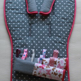 Conjunto a juego para  "Bugaboo", Lunares de color gris