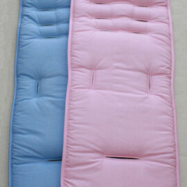 Dos colchonetas y dos fundas para la barra para "Bugaboo Donkey" , azul/rosa