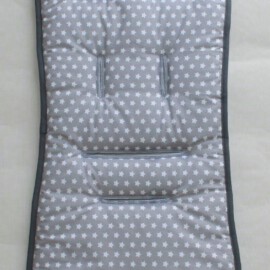 Colchoneta para  "Baby Jogger", Tela color gris con estrellas