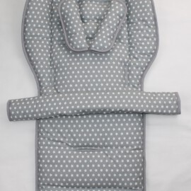 Conjunto a juego para "Mountain" , Tela gris con estrellas