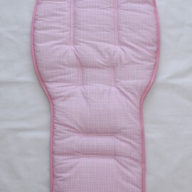 Colchoneta para "Joolz" ,de cuadros Vichy de color rosa