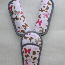 Cubre cinturones y almohadilla para hebilla ,  dibujos de mariposas