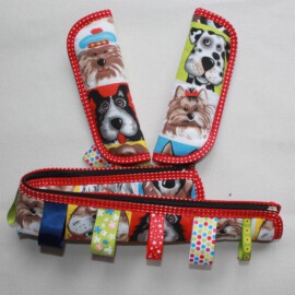 Funda para la barra + cubrecinturones , dibujos de perros