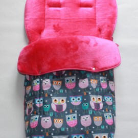 Saco para silla de paseo"Britax" , gris con dibujos de búhos