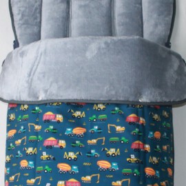 Saco para silla de paseo "Cybex" , Tela impermeable con coches de color azul oscuro