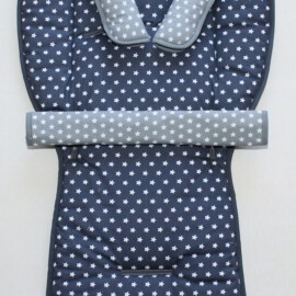 Conjunto a juego para "Hartan/Teutonia " , Tela de color gris oscuro   con estrellas
