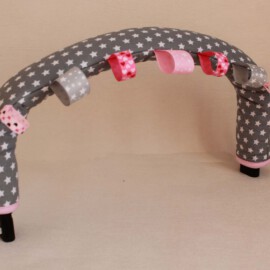 Protector para barra de seguridad , Tela de color gris con estrellas