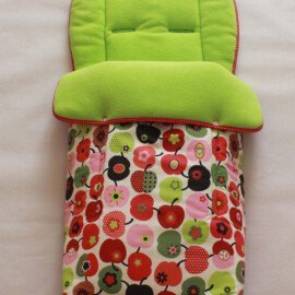 Saco para silla de paseo "Emmaljunga ,dibujos de manzanas