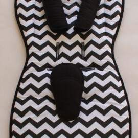 Conjunto a juego para  "Joie"  ,zig zag blanco y negro