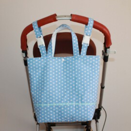 Bolso para Carritos de Bebés  ,estrellas azul claritas