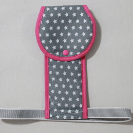 Correa de entrepierna para carrito de bebé, estrellas de color gris