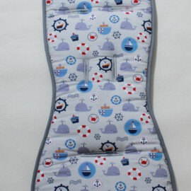 Colchoneta para “Babyzen YoYo” , “Zig Zag ” de color azul/gris