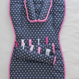 Conjunto a juego para  "Joie",estrellas de color gris oscuro