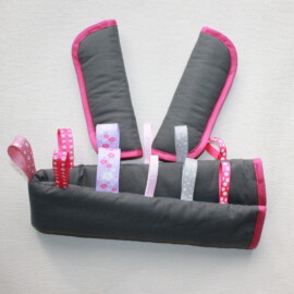 Funda para la barra + cubrecinturones , color gris /pink