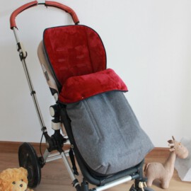 Saco para silla de paseo"Britax" , Tela impermeable espiga gris oscuro