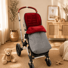 Saco para silla de paseo"Valco Baby" , Tela impermeable espiga gris oscuro