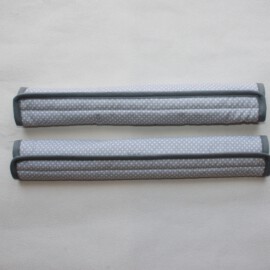 2 x Fundas para manillares, gris con lunares