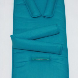 Conjunto a juego para   "Hesba Condor Coupé " ,tela de color petróleo