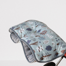 Impermeable manopla para cochecito ,Softshell de color gris