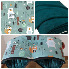 Impermeable manopla para cochecito ,Softshell de color menta