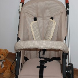 Funda para la barra + cubrecinturones ,Lunares de color beige