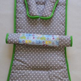 Conjunto a juego para  "Baby Jogger", Tela de color beige con lunares