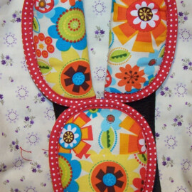 ♥ Cubre cinturones con almohadilla ,flores