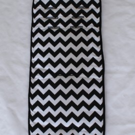 colchoneta para "Hartan/Teutonia " , Tela “Zig Zag ” de color negro /blanco