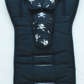 Conjunto a juego para  "Emmaljunga ", Tela de calaveras