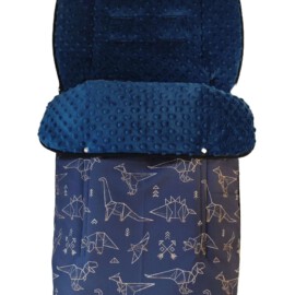 Saco para silla de paseo "Joie" ,Tela impermeable  dinosaurios azul oscuro