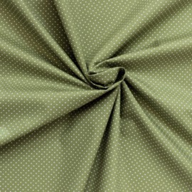 Tela de color khaki con lunares