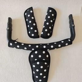 Funda para la barra , cubrecinturones y almohadilla , color negro